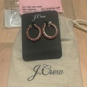 Rounded pavé hoop earrings